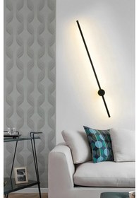 Resim Dekoratif 20w İç Mekan Siyah Kasa Gün Işığı 80 Cm Duvar Aplik Pilli 1 Adet Siyah - Gün Işığı 