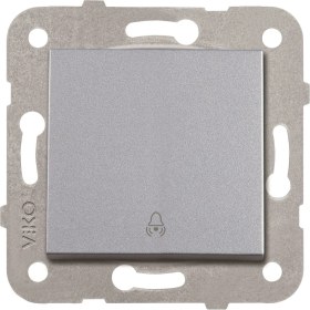 Resim Viko Artline Novella Gümüş Zil Anahtarı Çerçevesiz 92605006 