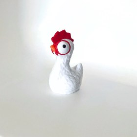 Resim Şaşkın Bakışlı Tavuk Figürü 