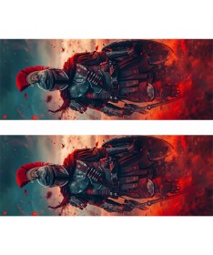 Resim Hediyene Bak Spartacus Baskılı Araç Kapı Direk Kaplama Folyo Sticker 2'li (Sağ&sol) 