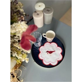 Resim Storemax Pip Studio Kuşlu Kokteyl Peçete Tekli (Kırmızı Pembe) 