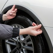 Resim 1 adet Araba eşik şeridi karbon fiber dekoratif şerit kapı çarpma önleyici şerit kapı basıncına karşı çubuk çizilmeye karşı pedallar modifiye genel amaçlı 
