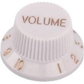 Resim Valencia Pnb1vwt Gitar Volüm Düğme Başlığı Plastik Beyaz Dr.parts 