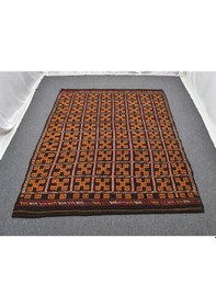 Resim Zehra Abla Halı El Dokuması Kareli Tasarım Karapınar Yörük Yün Cecim Kilim 6325 