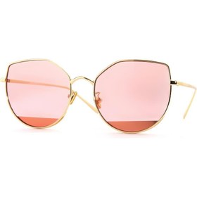 Resim Angel Eyes Kadın Güneş Gözlüğü Geometrik Tasarım Gold Çerceve Pembe Cam 