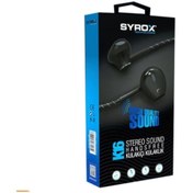 Resim Syrox Ekstra Güçlü Ses Stereo Bas Mikrofonlu Metal Ios Görünümlü Kulakiçi Kulaklık -siyah K16 