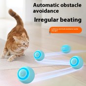 Resim Kendi Eğlencesi Olan Otomatik Kedi Oyuncak - Şerit Tasarımı ile Şarj Edilebilir Rulo Top, USB Güçlü Etkileşimli Oyun İçin Kapalı Kediler İçin, Zorlanmaz Silikon Evcil Hayvan Aleti, Zihinsel Stimulation ve Kneadable Konfor 