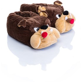 Resim Twigy Tw Rr0506m Bulldog Kahve Erkek Hayvanlı Terlik 