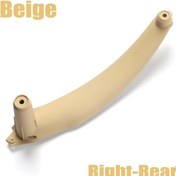 Resim Bej-sağ-arka-bej Siyah Araba Sol Sağ İç Kapı Kol Dayama Kolu İç Panel Çekme Trimi 
