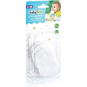 Resim Babyjem Meyve Sebze Emziği Yedek File 4 Adet Beyaz 