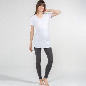 Resim Funnamamma V Yaka Hamile Tshirt Antonia Beyaz - Beyaz / Large Beden 
