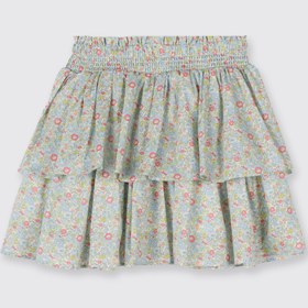 Resim Made With Liberty Fabric Liberty Kumaş Çiçek Desenli Kız Çocuk Etek 