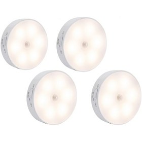 Resim Unichrome PIR Hareket Sensörlü USB Şarj Edilebilir Dolap İçi Lamba 4 Adet 