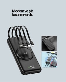 Resim 10000mah Kablosuz Ve Hızlı Şarj Destekli Powerbank Taşınabilir Şarj Gücü 
