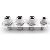 Resim Kosona Alüminyum Gümüş Renkli 4 Bağlantı Noktası Klima Ve Isıtıcı Boru Bağlantısı Sı-at11278 