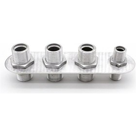 Resim Kosona Alüminyum Gümüş Renkli 4 Bağlantı Noktası Klima Ve Isıtıcı Boru Bağlantısı Sı-at11278 