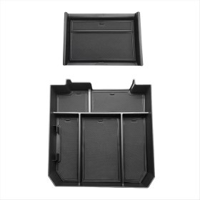 Resim Poieerf Merkez Konsol Organizatörü+Toyota Tundra Için Alt Tepsisi 2022-2025 Kolçak Saklama Kutusu Aksesuarları (Yurt Dışından) 