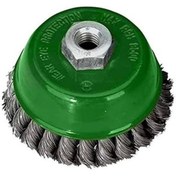 Resim AyrStore T 27707/75 Burma Telli Çanak Fırça, Gri/Yeşil, 75 Mm 