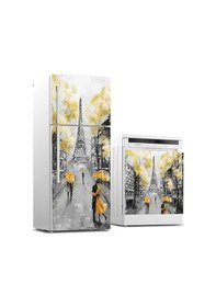 Resim Buzdolabı Ve Bulaşık Makinası Beyaz Eşya Sticker Kaplama Eyfel Sa 