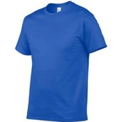 Resim Snapbuy 2024 Erkek Düz Renk Pamuklu T-shirt Siyah Beyaz Yaz Kaykay Tops Avrupa Boyuturoyal Blue Royal Blue 