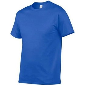 Resim Snapbuy 2024 Erkek Düz Renk Pamuklu T-shirt Siyah Beyaz Yaz Kaykay Tops Avrupa Boyuturoyal Blue Royal Blue 