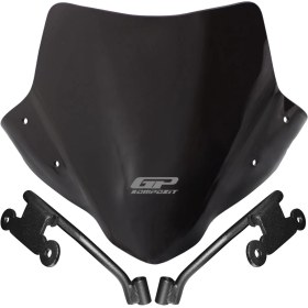 Resim GP Kompozit Honda CB750 Hornet 2023-2024 Uyumlu Ön Cam Siyah 28 cm 