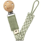Resim Bibs Paci Braid Sage - Ivory Emzik Askısı 