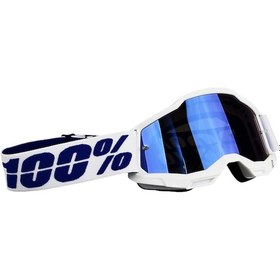 Resim Tangshopping Açık Havada Sürüş İçin Yeni Motosiklet Arazi Gözlüğü Beyaz Çerçeve Mavi Film 