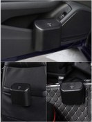 Resim nesever store 2 Adet Oto Araba Çöp Kutusu Kapaklı Organizer Çöp Kovası Siyah 