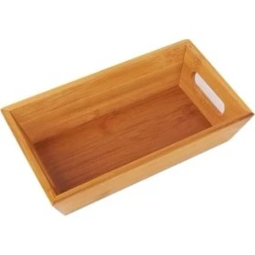 Resim Bambu Ekmek Sepeti ve Sunumluk (33X15X7 Cm) | Doğal Ahşap Modern Meyve, Sebze ve Servis Sepeti | Antibakteriyel ve Şık Tezgah Üstü Düzenleyici 