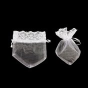 Resim Nazarone Kına Kesesi Dantelli 12x15cm (100ad/pkt)- Beyaz 