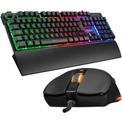 Resim KM-RX7 Fortuna Rainbow TR Q 8 Tuş 6400 DPI Klavye ve Mouse Seti Rampage