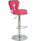 Resim Bürocci 9540S0120 Virago Bar Sandalyesi Pembe Deri Pembe 
