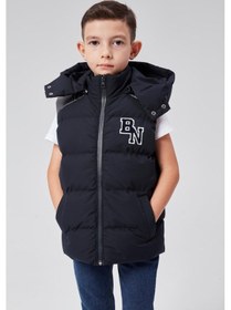 Resim Benitto Kids Kapüşonlu Erkek Çocuk Şişme Yelek 51310 Lacivert 