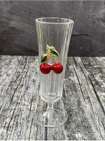 Resim 6 Lı Kristal Cam Kiraz Kahve Yanı Bardağı Su Bardak 150ml 