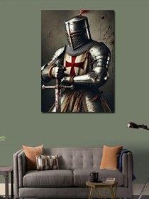 Resim Kanvas Tablo Haçlı Şövalye Portresi, 50 x 70 CNVSDKEY140903 