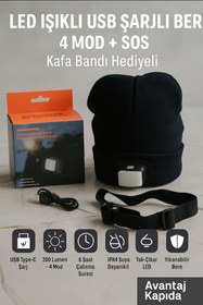 Resim Mustran İçi Polarlı Motosiklet Kar Kayak Eldiveni +Bere+ Atkı 3lü Kışlık Set LED Kafa Bandı Hediyeli 