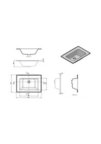 Resim Real Stone Zenıth 65 Etajerli Siyah Granit Banyo Lavabosu 65x45 Siyah 