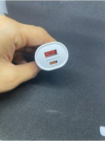 Resim xonex Araç Şarj Başlık (45w Ultra Hızlı Şarj Type C + Usb Girişli Araç Şarjı) 