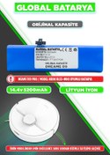 Resim GLOBAL BATARYA Dreame D9 Uyumlu Akıllı Robot Süpürge Bataryası 14.4v 5200mah Pil (ORİJİNAL KAPASİTE) 