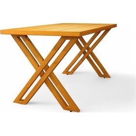 Resim Neiwel Garden Sean Doğal Ahşap Bahçe Yemek Masası-100-240 Açık Ceviz 