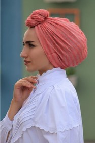 Resim Sahra Şal Dünyası Tasarım Bone Sakallı Gül Kurusu 