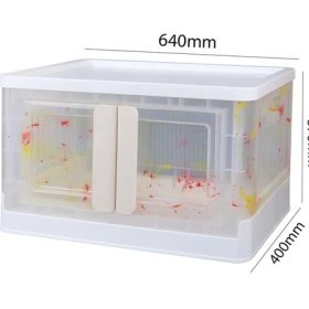 Resim Sunup SN-25883 72L Katlanabilir Plastik Saklama Kutusu Renkli Kapaklı Tekerlekli 40X64X37CM 