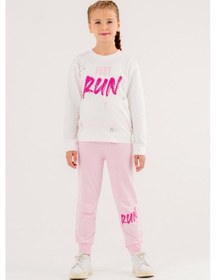 Resim Coppa Kids Run Baskılı 2 Ip Mevsimlik Kız-erkek Takım - Coppa -ekru-pembe - 7 Yaş Çok Renkli 