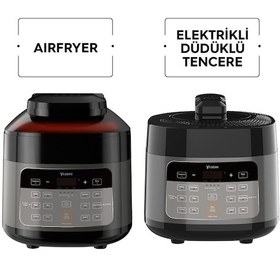 Resim Yasomi Y85 Multi Cooker 2si1 Arada Fritöz Ve Elektrikli Düdüklü Tencere 