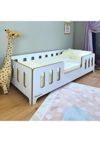 Resim Markaawm Markaawm Montessori Çocuk Yatak Mdf Bebek Karyola Akçaağaç 