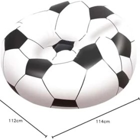 Resim Up In & Over Beanless Futbol Topu Koltuğu, 114 x 112 x 66 Cm, Futbol Hava Koltuğu, Siyah/beyaz 