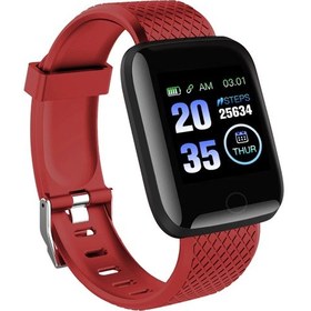 Resim 116plus Akıllı Bt Saat Fitness Takibi Evrensel Adım Sayıcı Kalp Atış Hızı Monitörü Spor Bileklik Saati Çok Renkli 