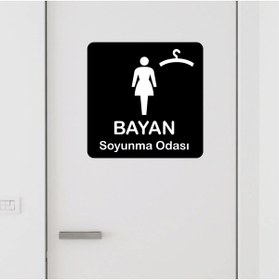 Resim zafrakreklam SOYUNMA ODASI LEVHASI KAPI İSİMLİK 15X15 CM 