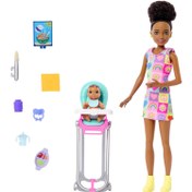 Resim Barbie Bebek Bakıcısı Bebeği ve Aksesuarları Oyun Seti FHY97-HTK34 